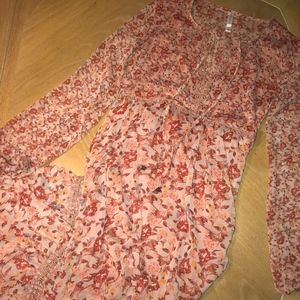 Floral Long Sleeve/Long Dress